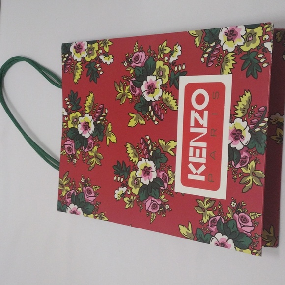Kenzo Paris Red Floral Paper Bag - Picture 12 of 12